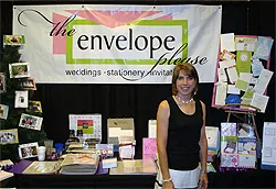 The Envelope Please KY display at a Lexington, Kentucky wedding show